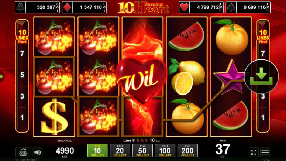 Slot 10 Burning Heart